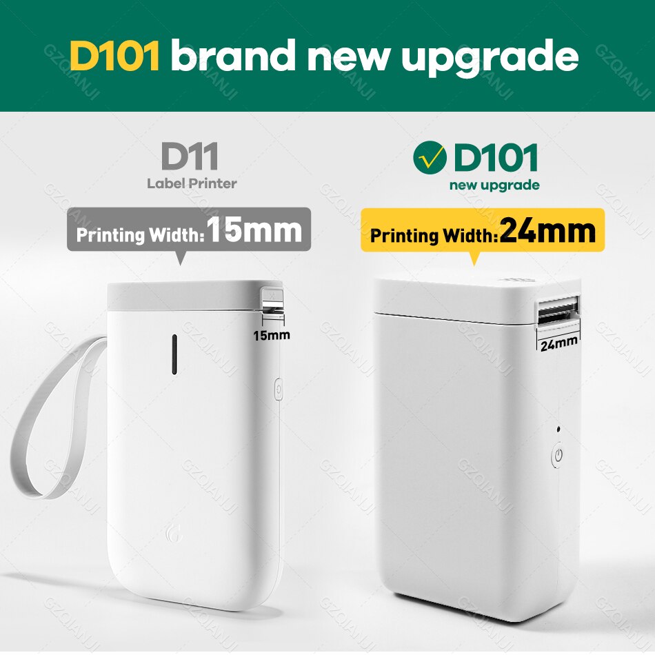 Niimbot D101 D11 Plus 24Mm Thermische Label Sticker Printer Inktloze Draagbare Pocket Barcode Maker Voor Mobiele Mini Machine