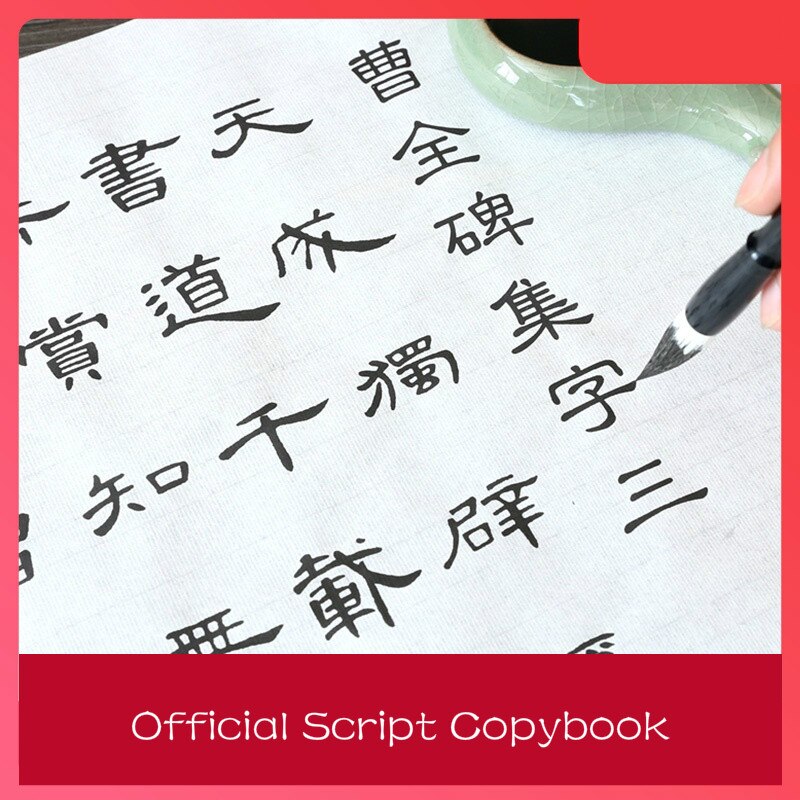 Chinese Officiële Script Calligraphi Schrift Volwassen Borstel Calligraphie Voorbeeldenboek Set Beginner Chinese Kalligrafie Praktijk Schrift