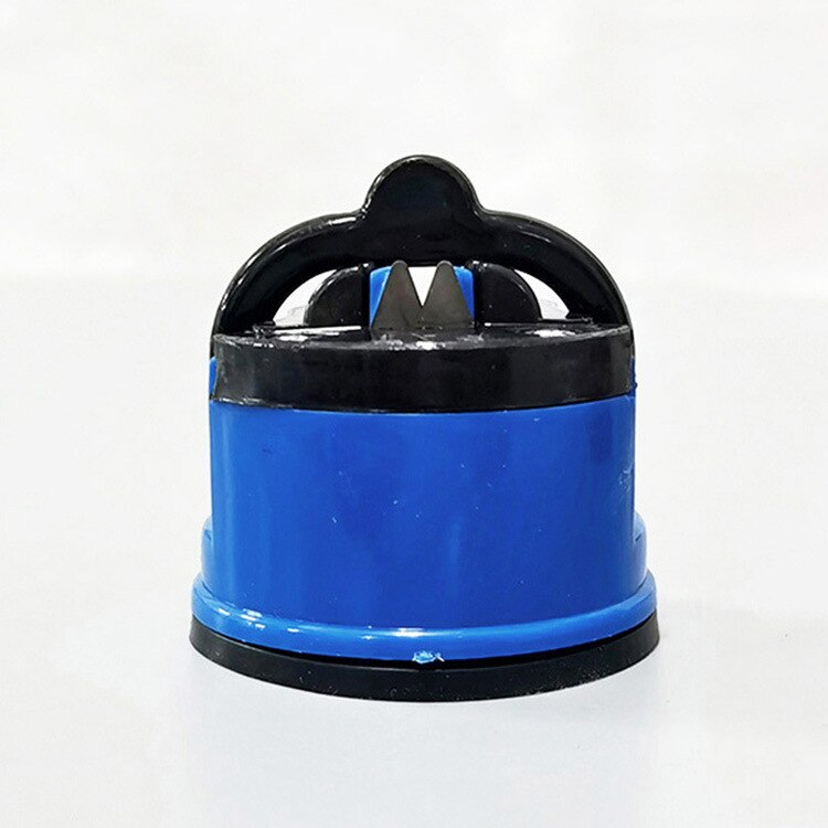 Suction cup sharpener with patch Household sharpener Kitchen gadgets Quick sharpener Multi-function tool: blue