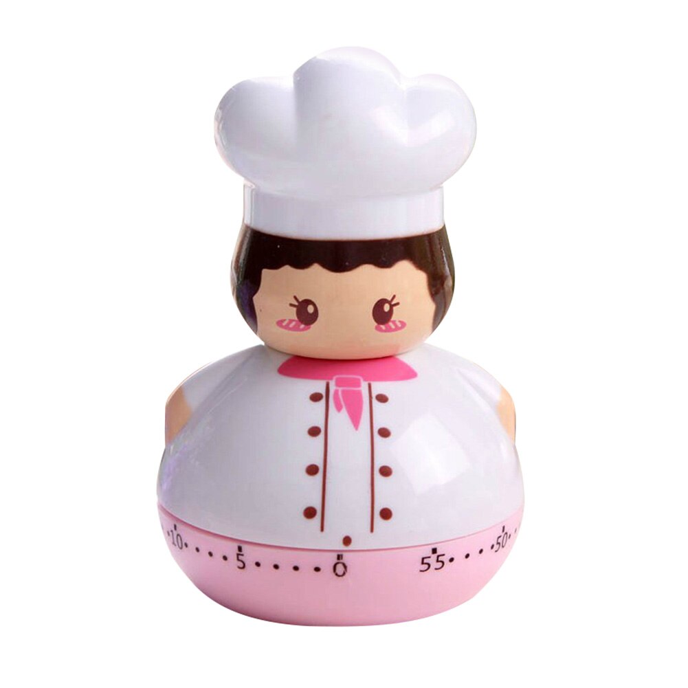 Funny Caartoon Kitchen Timer Plastic Mechanical 60 Minutes Cooking Count Up Countdown Alarm Bell Sleep Stopwatch Clock: Default Title