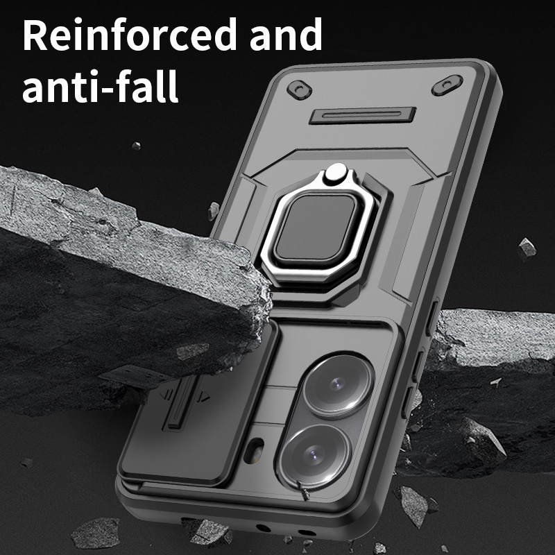 For Xiaomi Poco X7 Pro 5G Case Slide Lens Armor Phone Case for Poko Poxo Pocco Little X 7 Pro X7Pro Magnetic Ring Holder Cover