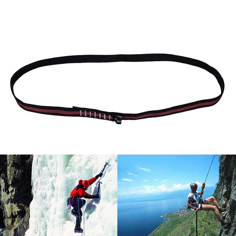 Rock eslinga de escalada cuerda Protector 25KN 60cm de Nylon rodamiento Correa reforzar CINTURÓN DE Arborist montañismo equipo