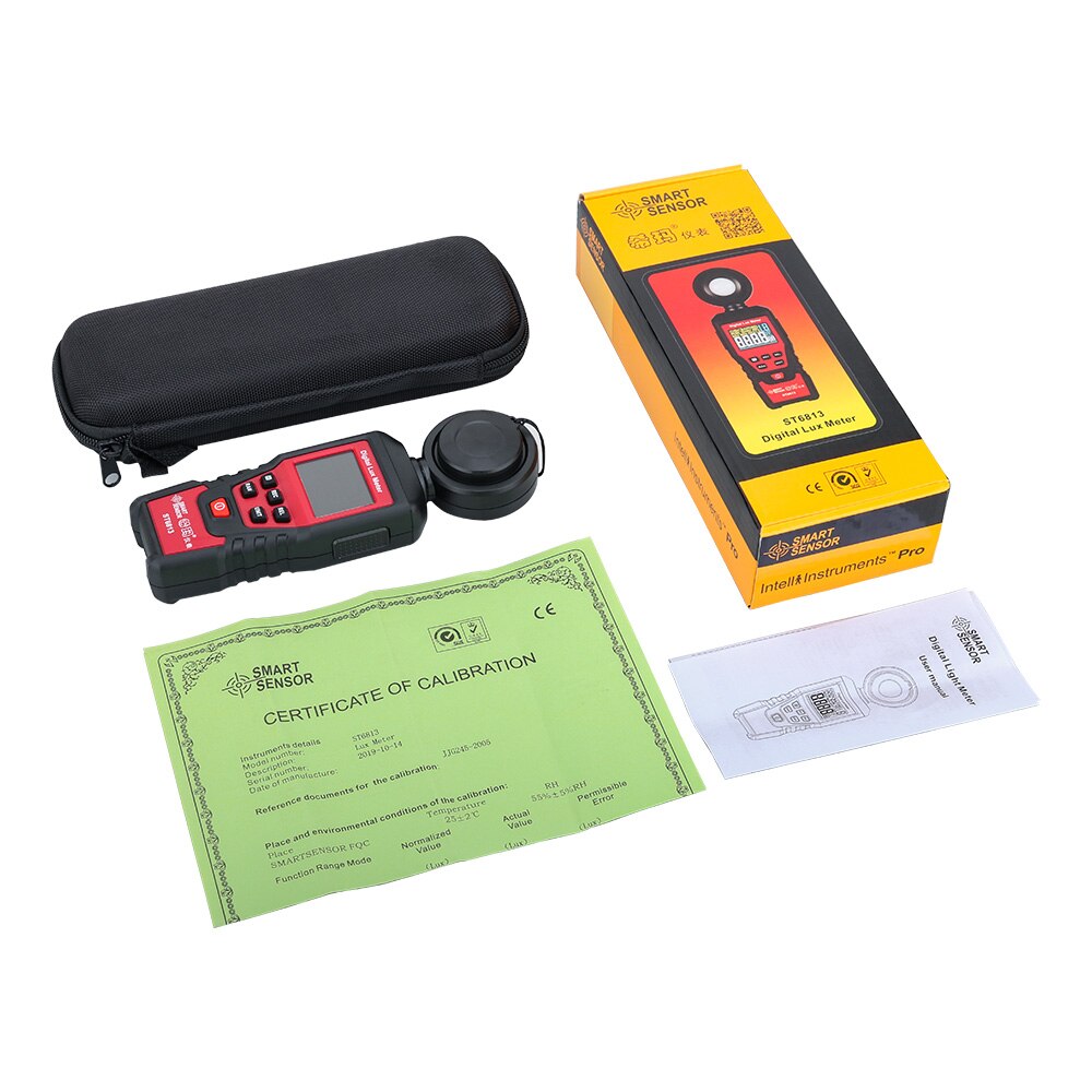 Digital Photometer Lux Meter Light Tester Photography Spectrometer Portable Brightness Detector 1-200,000 Luxmeter LCD Display