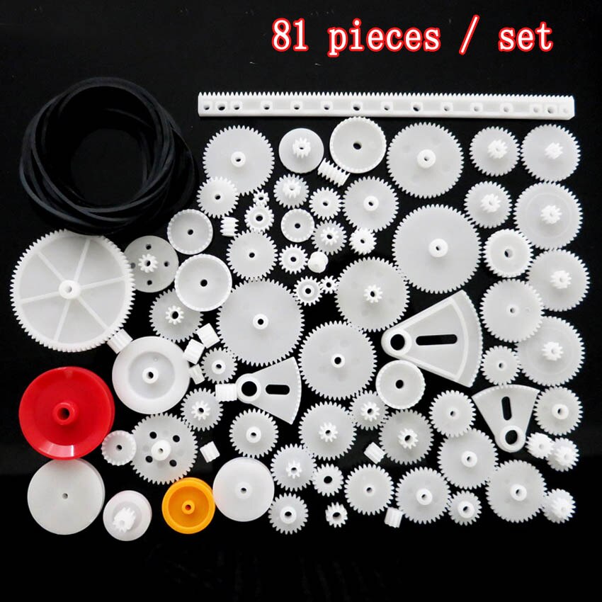 Verschiedene Getriebe Pakete Kunststoff Getriebe Kit Pulley Gürtel Welle Getriebe Wurm Crown Motor Getriebe Montage 0,5 Modul Zahnstange DIY spielzeug