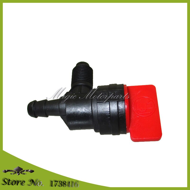 2 stks 90 Graden Inline Gas Brandstofafsluiter Benzinekraan Voor Briggs & Stratton 399517 698182 Outlet voor 1/4 "ID fuel line