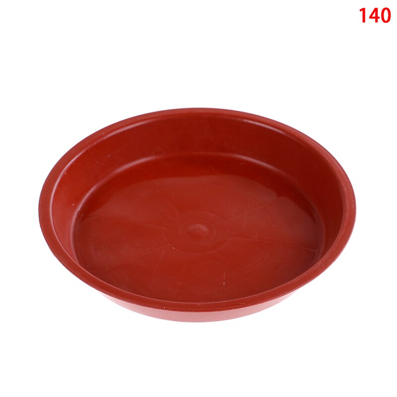 9 størrelser rund form plast ensfarget hage gryte tallerken plante gryte dryppbrett planter pall blomsterpotte skål hage gryte sak 1 stk: 14cm