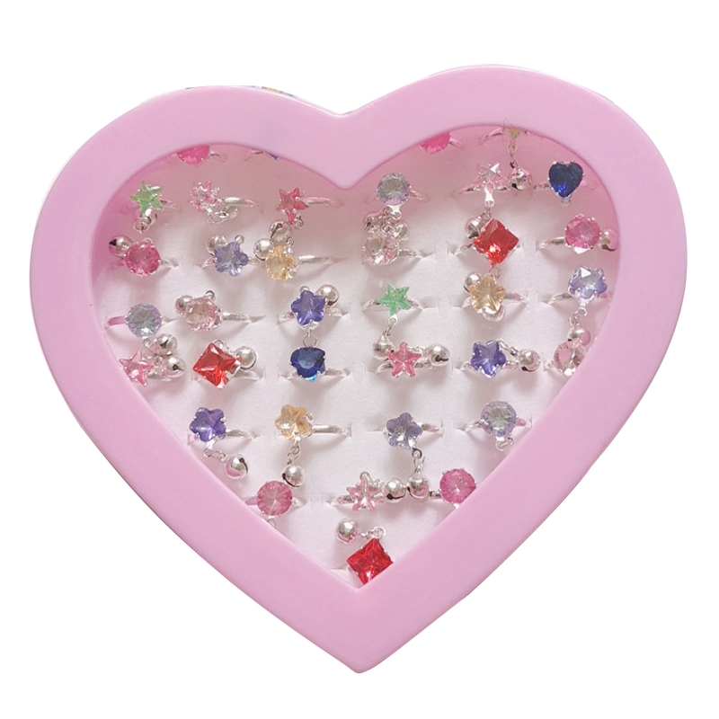 36 stücke freundlicher freundlicher ringe glänzend Einstellbare Diamant Ringe Mit Kasten fest Stil Für Mädchen Perfekte Weihnachten Geburtstag Preis: 14