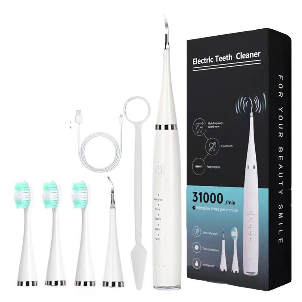 Household Electric Teeth Whiten Cleaning Kit With 3 Brush Heads USB Charging Tooth Care Tool Electric Toothbrush