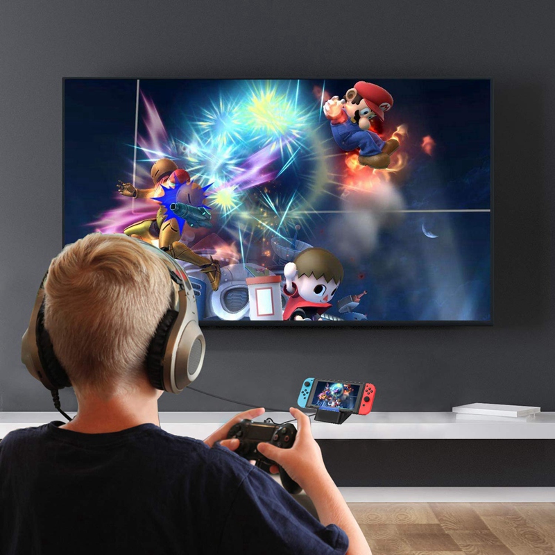 Tragbare tv-dockingstation als ersatz für nintendo switch mit hdmi- und usb- 3.0- port-anschluss