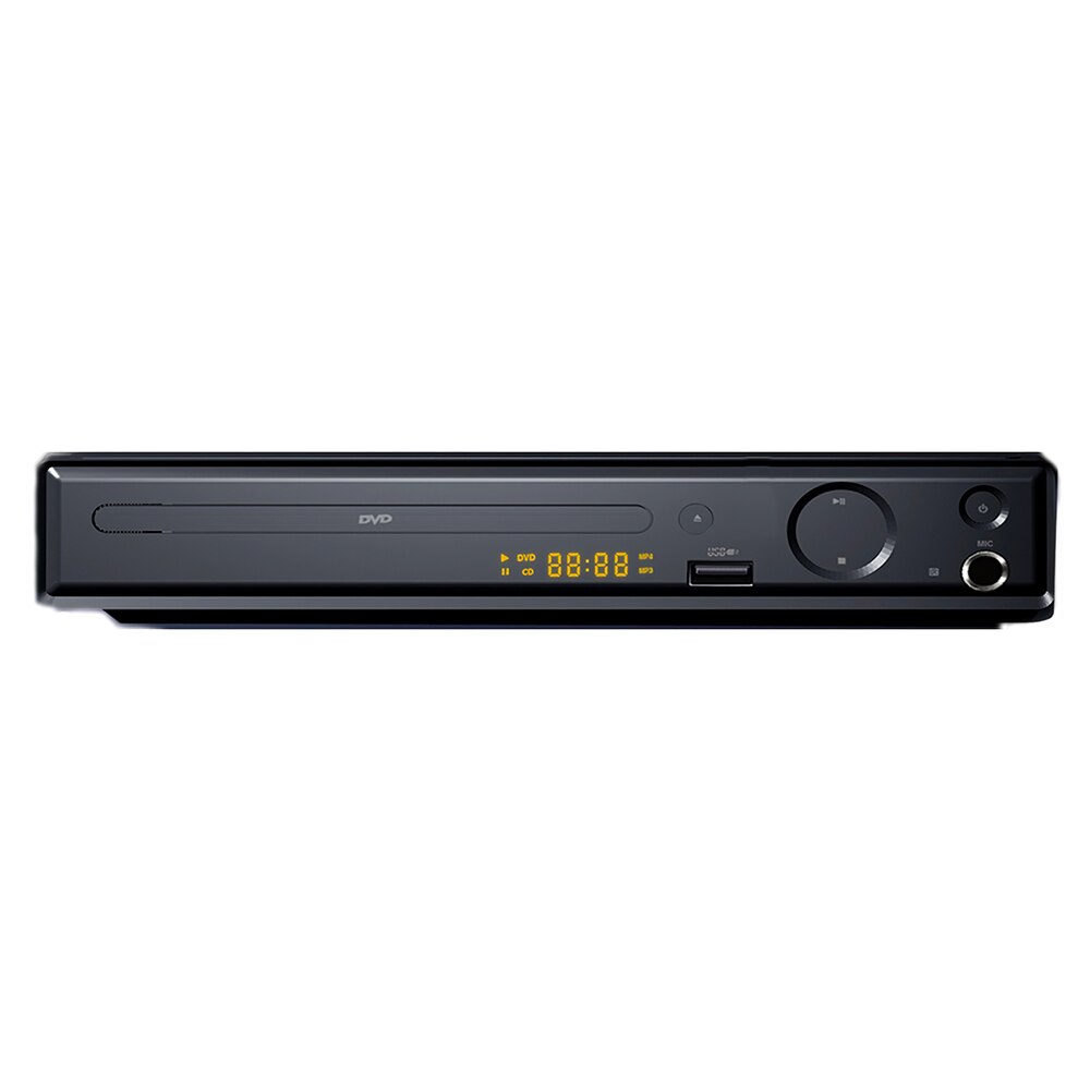 Portable HDMI DVD230 Player VCD Player Supports U Disk Playback Power Off Memory High Definition DVD Players: Black