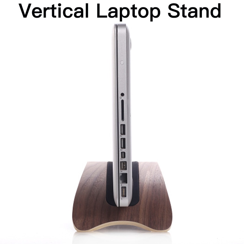 Houten Verticale Desktop Laptop Standhouder Base Bracket Dock Voor 13.3/15.4/16Inch Macbook Pro 11.6/13.3Inch Macbook Air