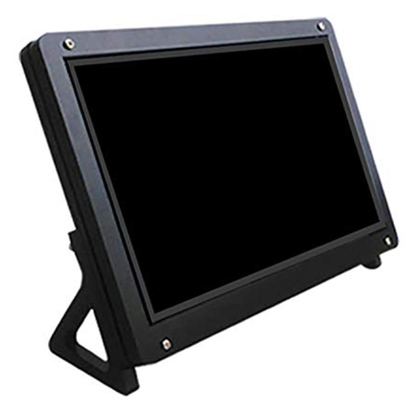 Soporte de pantalla LCD para Raspberry Pi 3, carcasa acrílica, color negro, 7 pulgadas