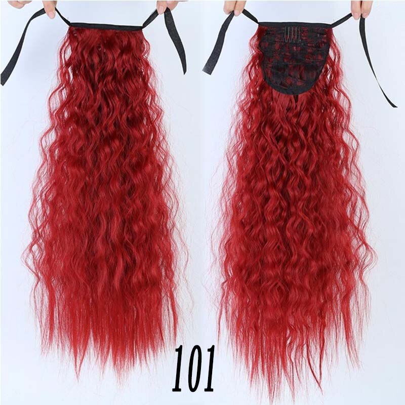 XUANGUANG For women Long ponytail Curly hair Hair extension Long hair Curly hair Banded ponytail: 101