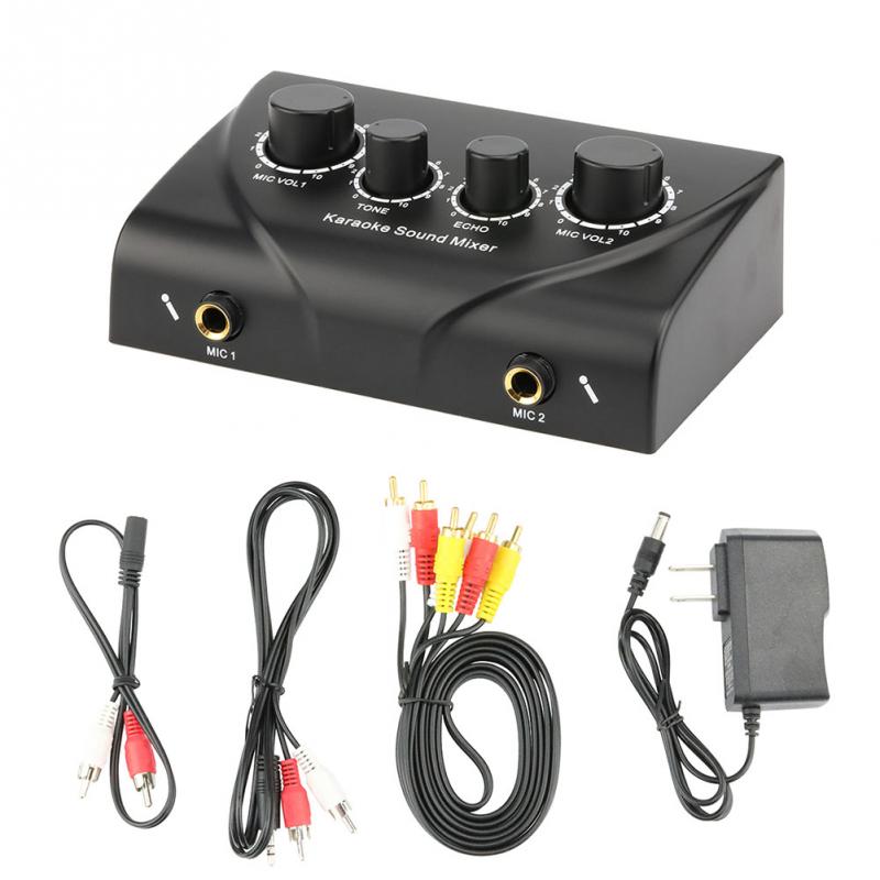 Microphone Portable Devices Mini Digital Audio Sound Console Sound Mixer Echo Mixer Compact Audio System US Plugs