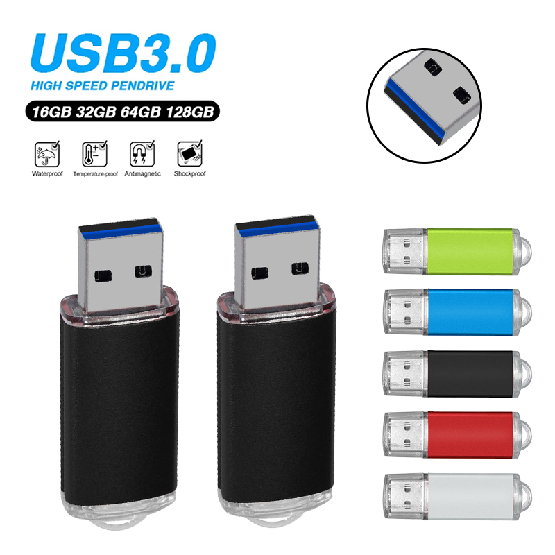 Metal USB 3.0 Flash Drive 64GB 128GB флешка Waterproof High Speed Pen Drive 8GB 16GB 32GB USB3.0 U disk Stick Flash Drive