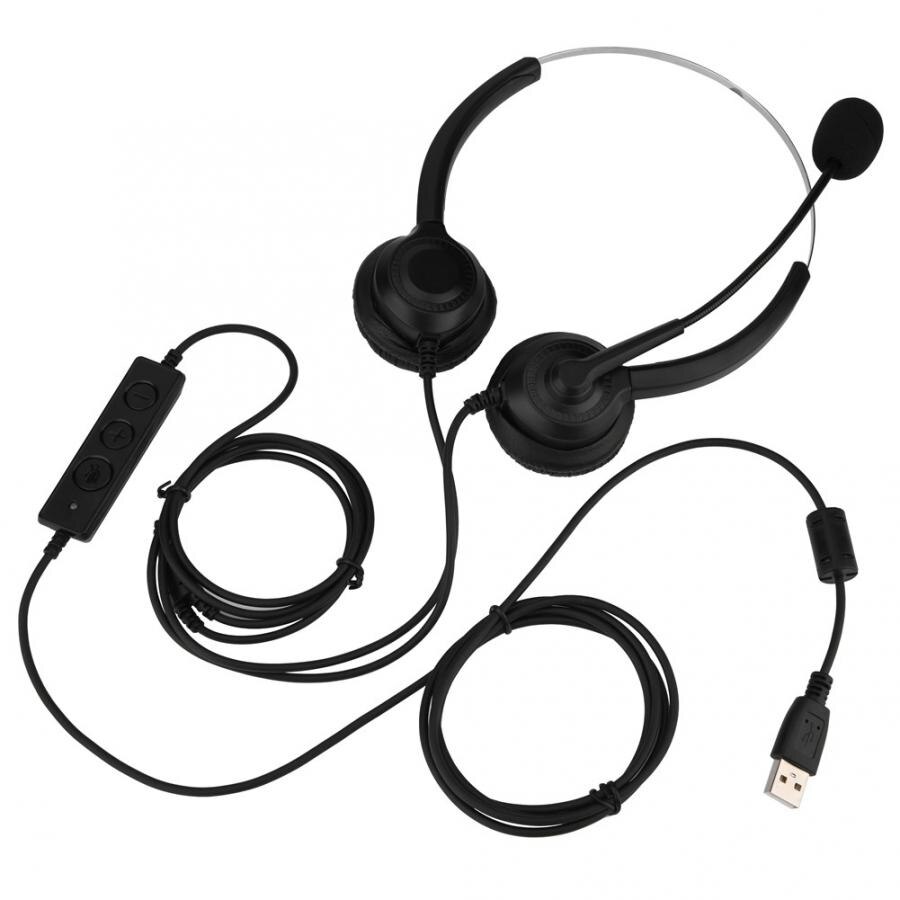 Mute Functie Callcenter USB Headset Noise Cancelling USB Callcenter Headset met Microfoon Hoofdtelefoon