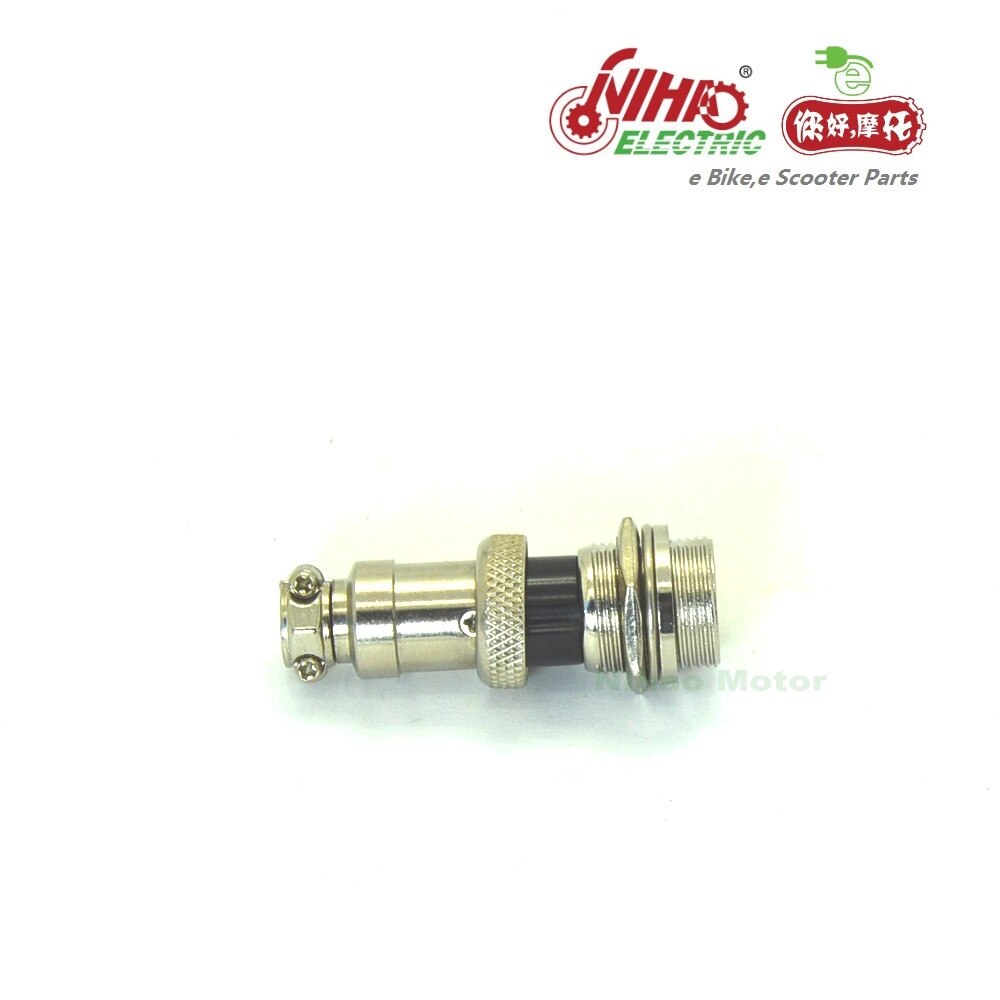 Enchufe/conector hembra de 4 pines/polos para bicicleta eléctrica, 45 E-BIKE, piezas de Motor NIHAO ZTECH