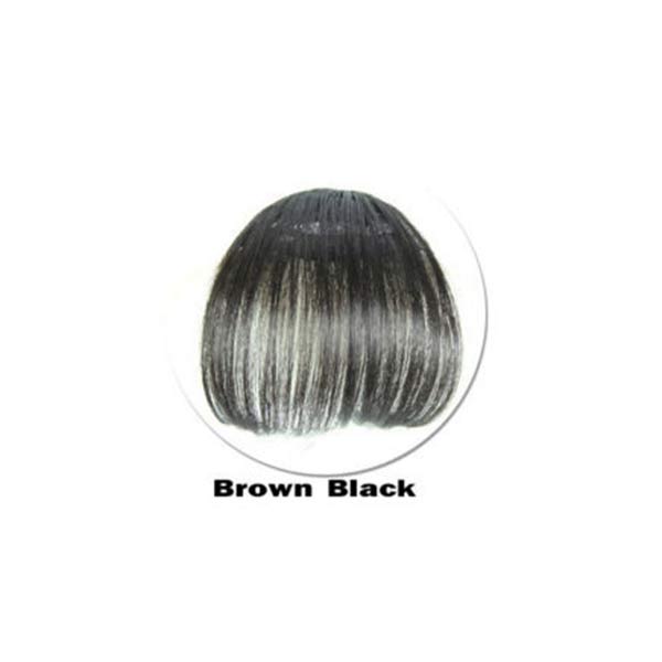 Neue Heiße Frauen Clip Pony Haar Verlängerung Randbereich Haarteile Falsche Synthetische Haar Clips Vorne Ordentlich Knall SMR88: Schwarz und Braun