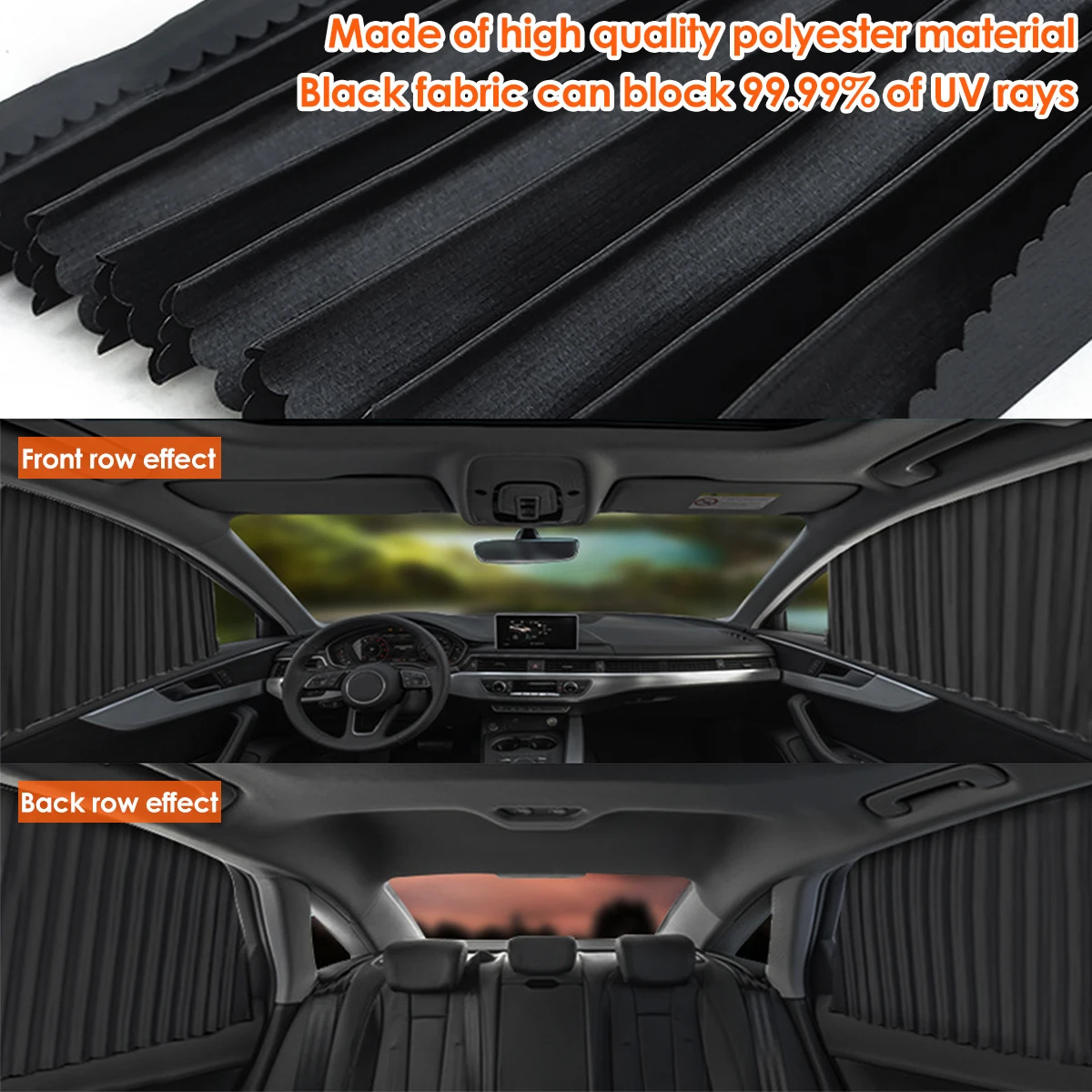 2 STUKS Magnetische Auto Zonnescherm Gordijn Auto Venster Zonnescherm Privacy Zon UV Bescherming Venster Schild Auto-interieur Accessoires