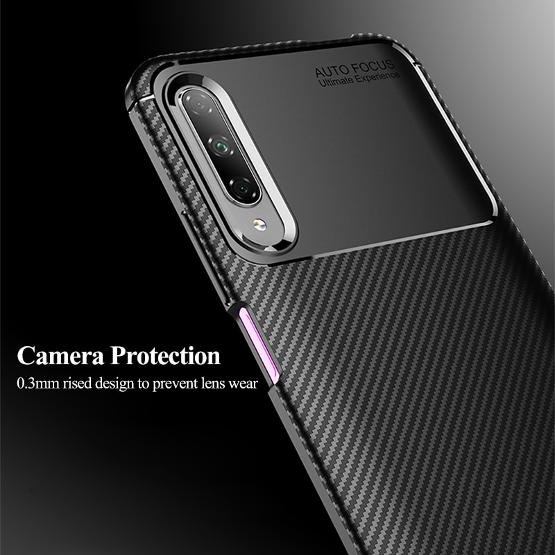 For Huawei Y9S Case Shockproof Bumper Carbon Fiber Phone Case for Huawei Y9s Cover Soft Silicone Case for Honor 9X Pro Cover