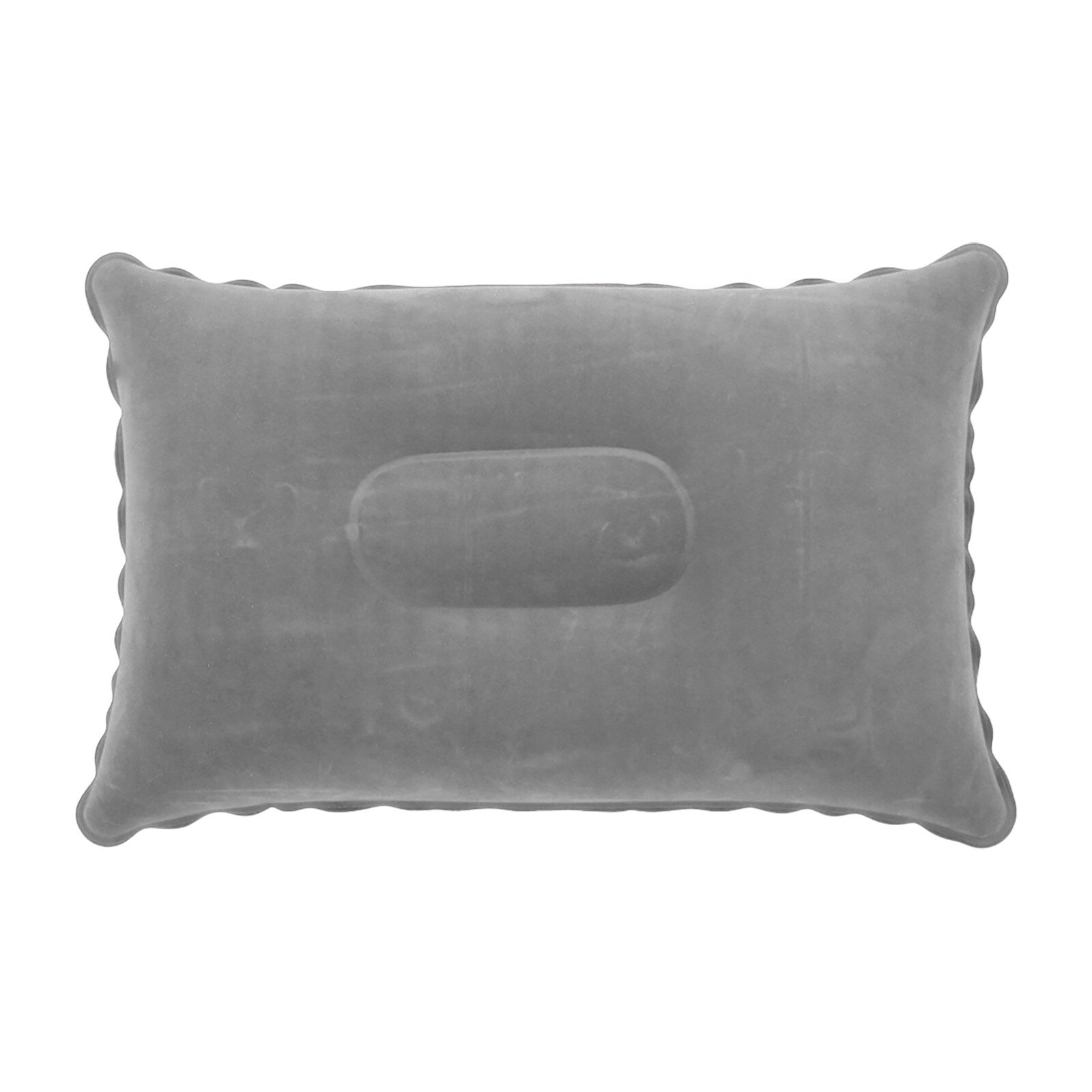 Coussin gonflable Portable de voyage, oreiller de camping, avion de plage, hôtel, repose-tête pour dormir: Gray 