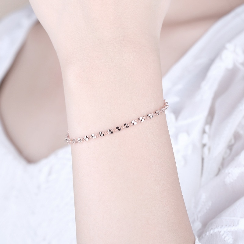 TB-100 Glatte exquisit modisch Welle verdrehte Korn Armbinde Für Frauen Rose & Weiß Gold Farbe Schmuck