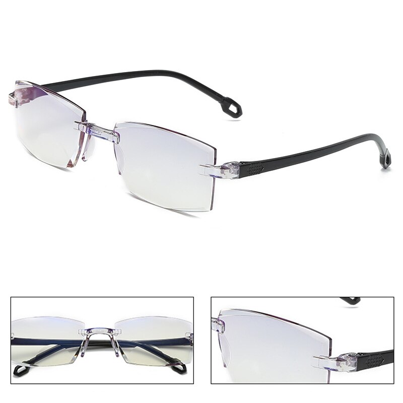 Gafas de presbicia multifocales progresivas con corte de diamante, gafas con luz antiazul, gafas de lectura JAN88