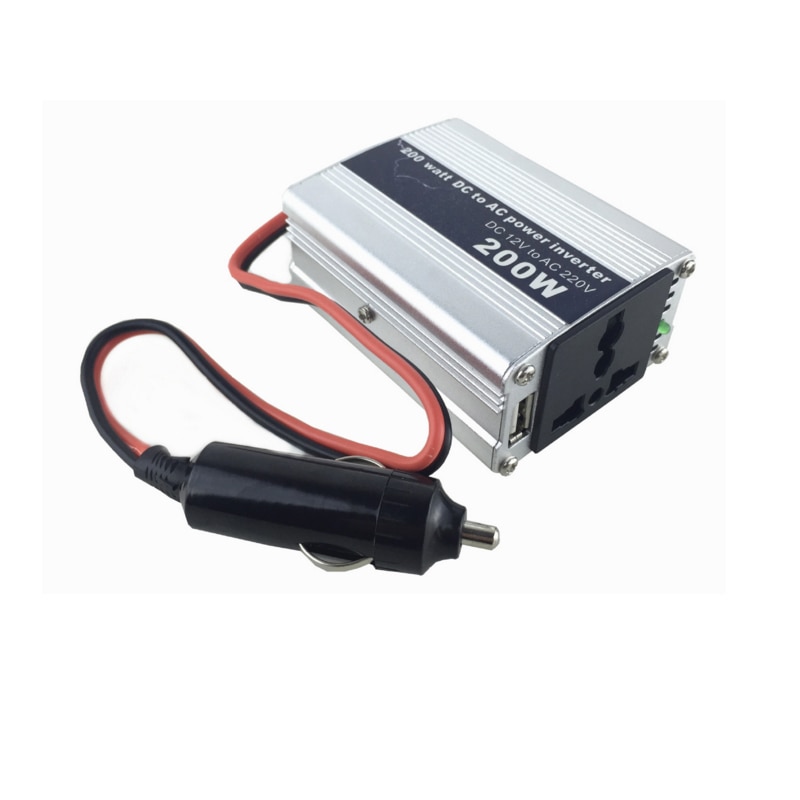 I key koop hoge auto-omvormer 200w 12v to 220v universele stopcontact met sigarettenaansteker handige stroomomvormer