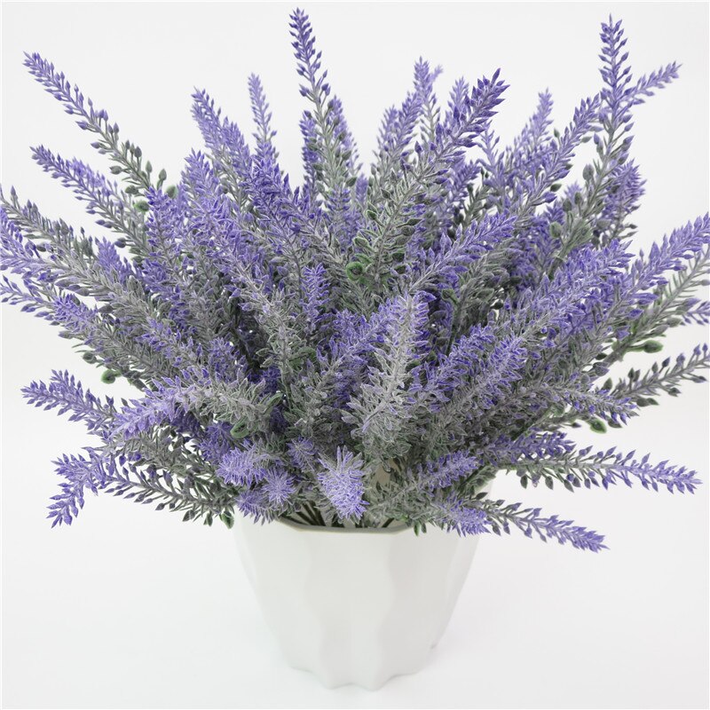 Bröllopsdekor 25 huvuden konstgjord lavendel blommor bukett hem bröllop bord fest inredning konst hem inredning