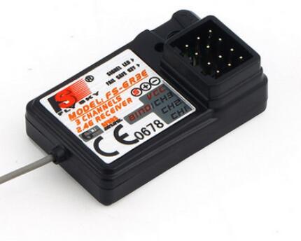 Flysky-transmisor de FS-GT2 con 3 canales, modelo de Radio, transmisor Digital para coche y barco a control remoto, 2,4G, 2 canales, receptor de FS-GT3E: BLANCO