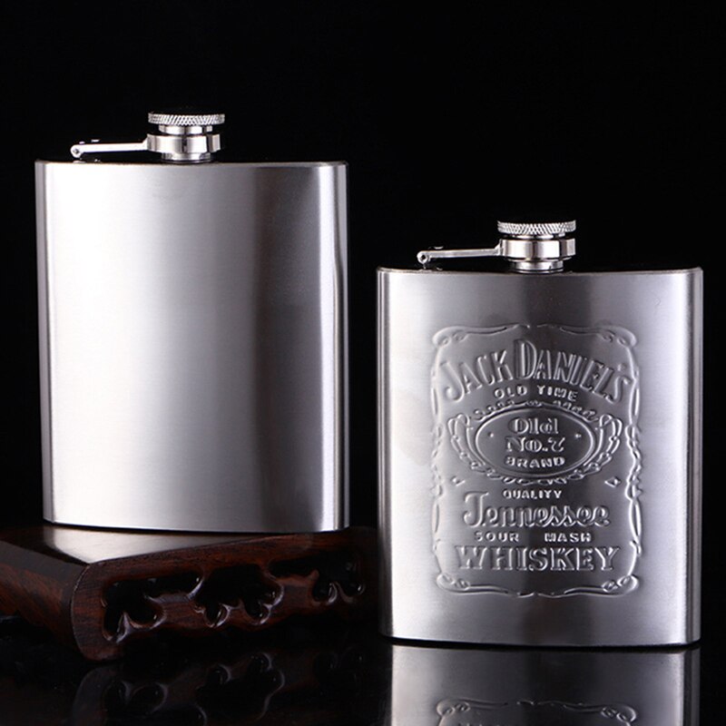 Mini Drinkware Alcohol Bottle Pocket Drinking Liquor Flask Portable Stainless Steel Hip Flask 7oz Wine Mug Wisky Bottle With Box