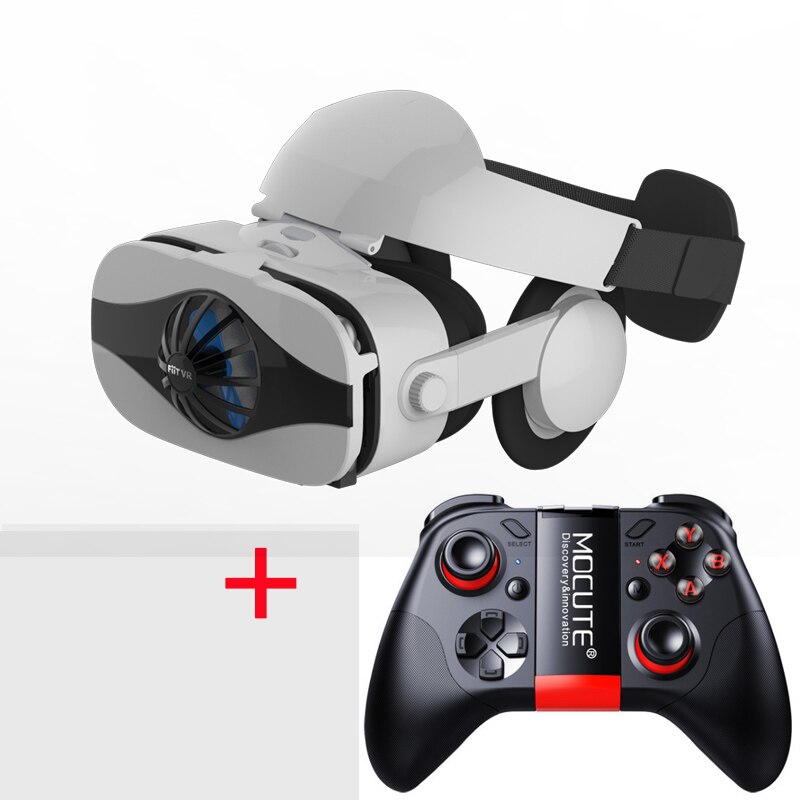 Fiit VR 5F Viar Helm 3D VR Gläser Virtuelle Realität Headset Für ios Android Smartphone Goggle Casque 3 D Linsen fernglas: 5F mit Fernbedienung B