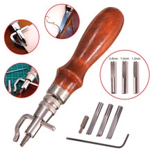 7 In 1 Set Pro Leathercraft Verstelbare Stiksels En Groover Crease Leather Tool Diy Handgemaakte Praktische