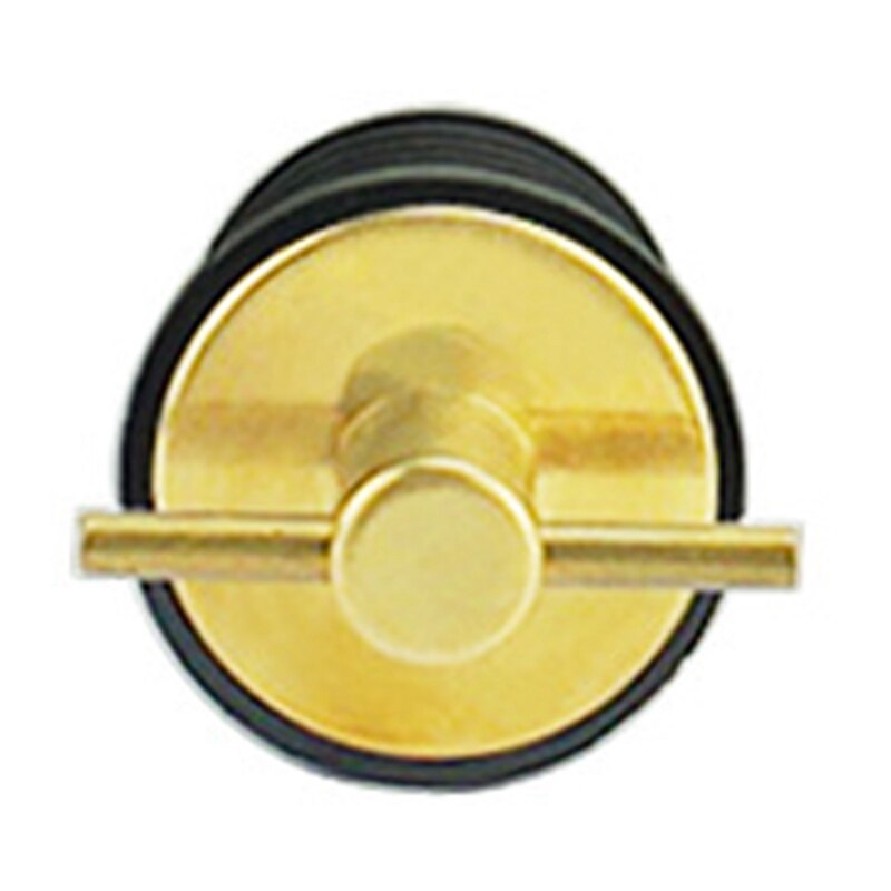 2X1 Inch Rubber Brass T-Handle Twist-in Hull Livewell Boat Drain Plug Boat Bilge Transom Seawall Marine Boat Accessories
