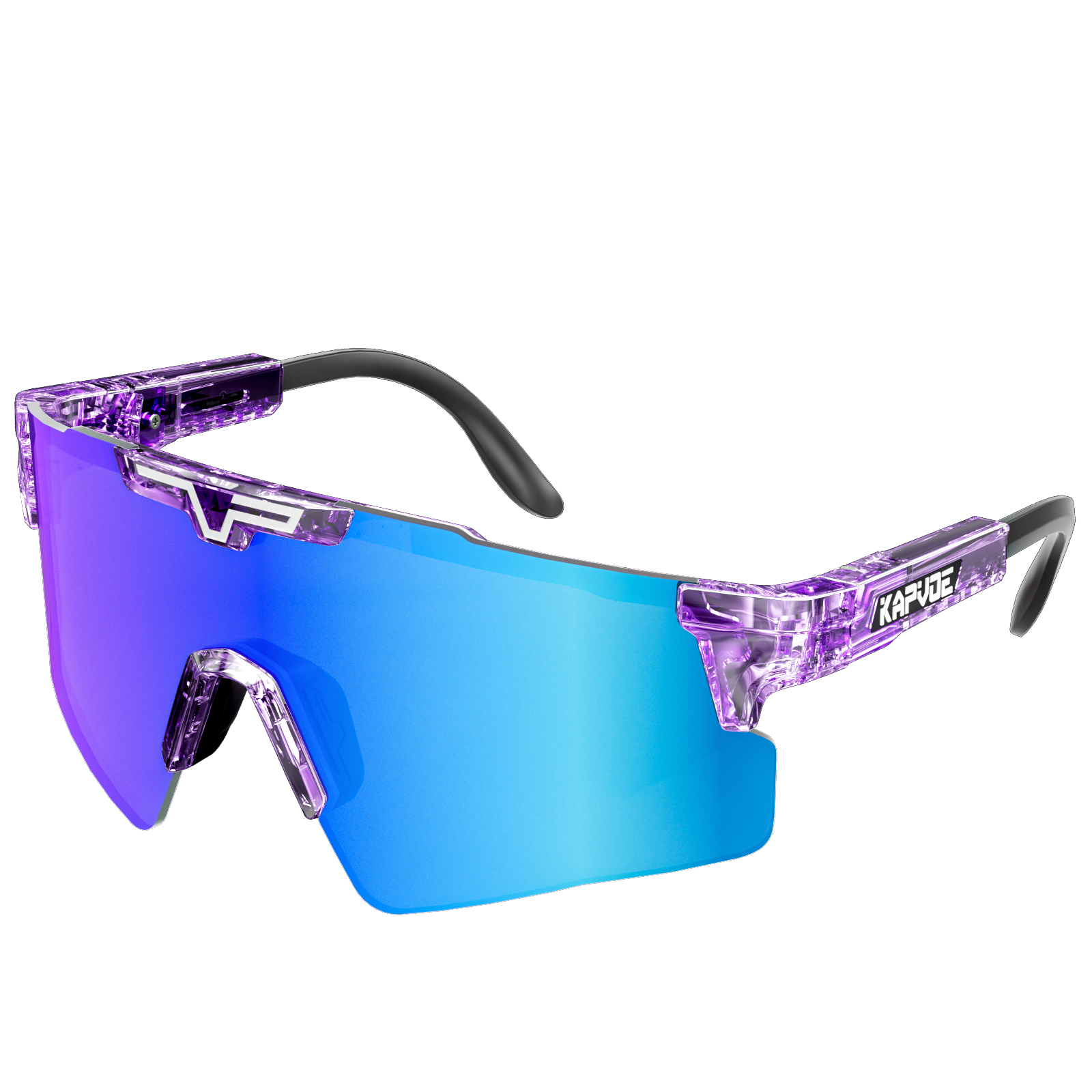 KAPVOE-Óculos De Sol De Ciclismo Polarizados Para Homens E Mulheres, Óculos De Esportes Ao Ar Livre, Óculos De Bicicleta, Bicicleta De Estrada, MBT, UV400: ROXO