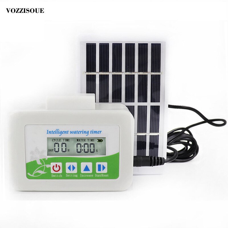 Vandingstimer solenergi drypvandingsanlæg automatisk vanding komponenter automatisk vanding indendørs planter kit de riego por goteo: Solcelleanlæg