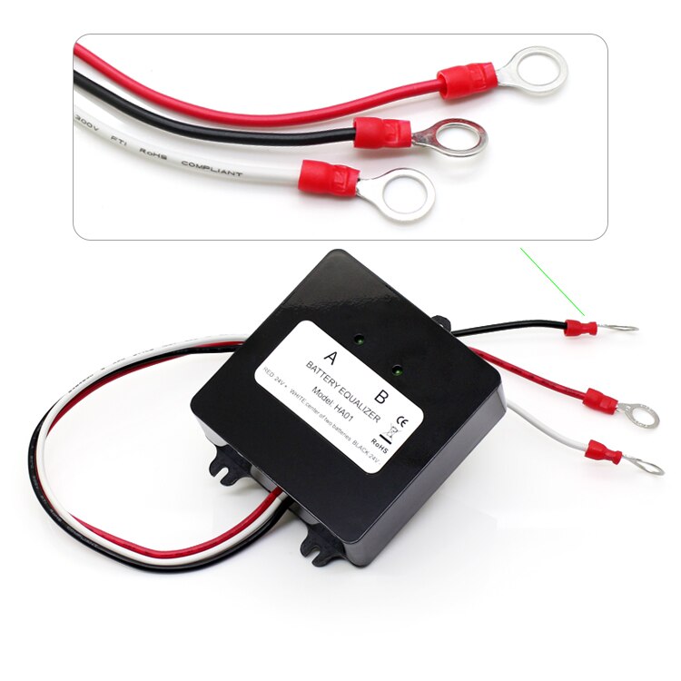 ECUALIZADOR DE BATERÍA para baterías de plomo ácido, equilibrador de voltaje HA01, regulador de cargador de batería de plomo ácido, inundación AGM, 2x12V, en serie