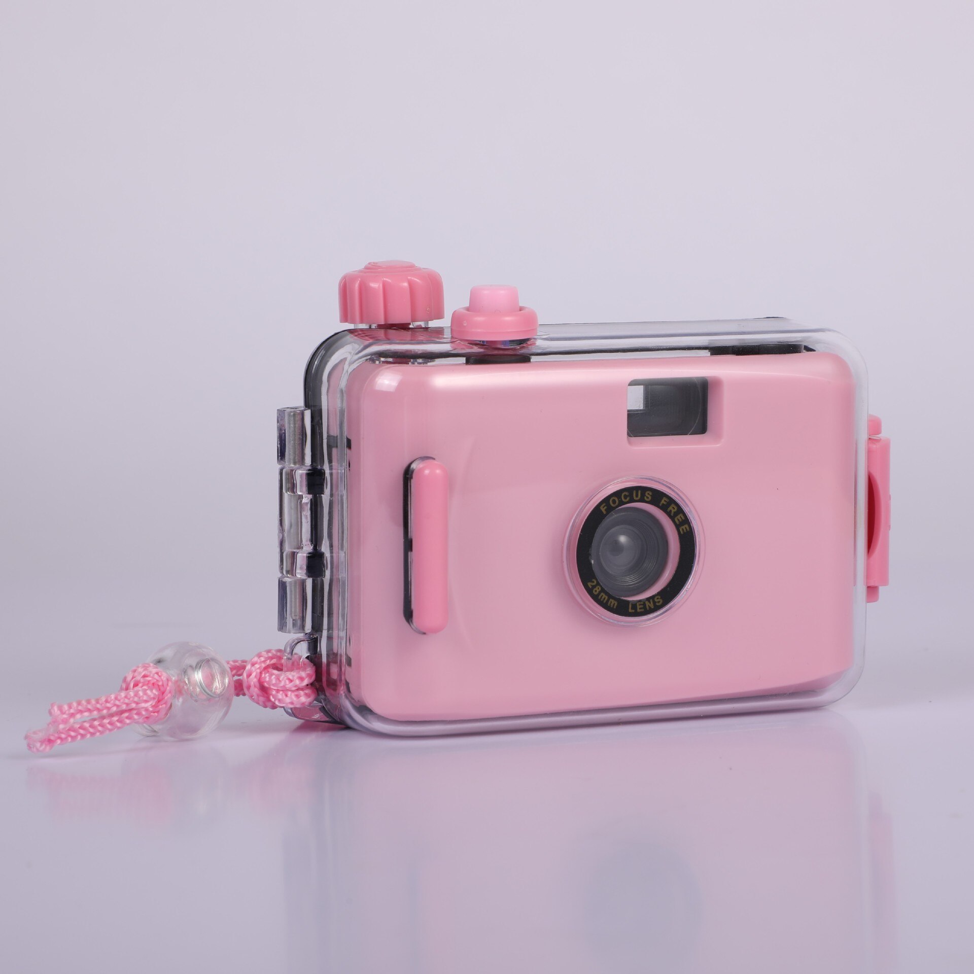 Caméra à Film étanche 35mm, Snorkeling voyage, Mini caméra pour enfants, Film ordinaire 135 F/8 objectif 28mm, vitesse d'obturation 1/100 seconde: Pink camera