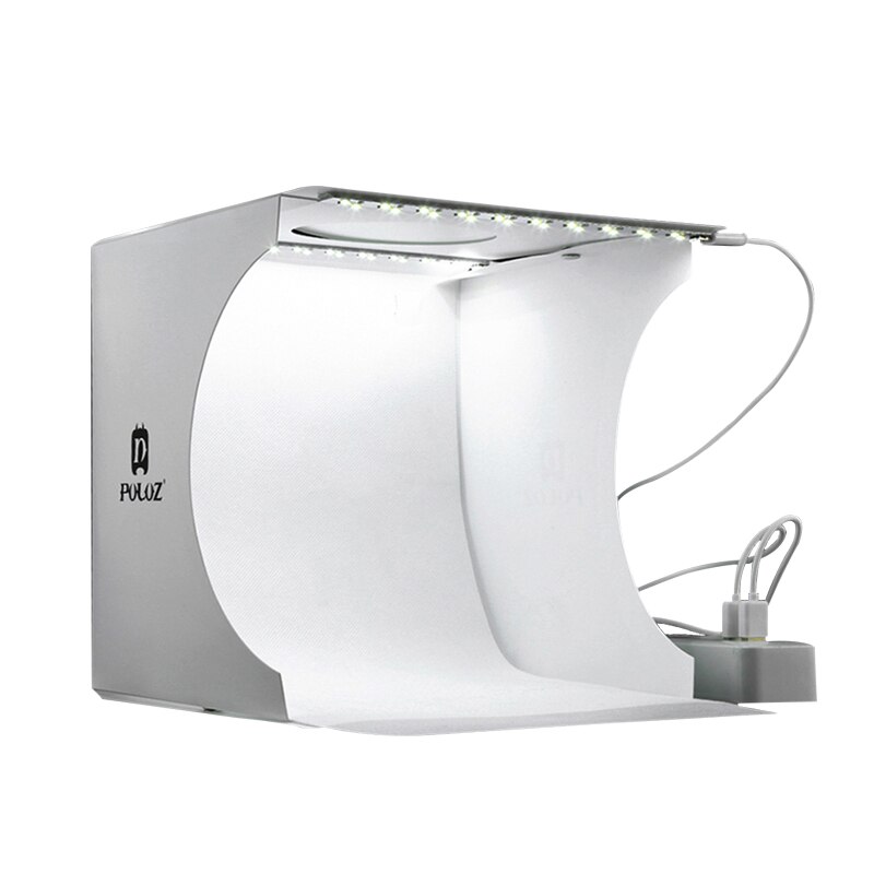 Mini caja de luz plegable para estudio fotográfico Softbox 2 paneles LED caja de luz suave Kit de fondo fotográfico caja de luz para cámara DSLR