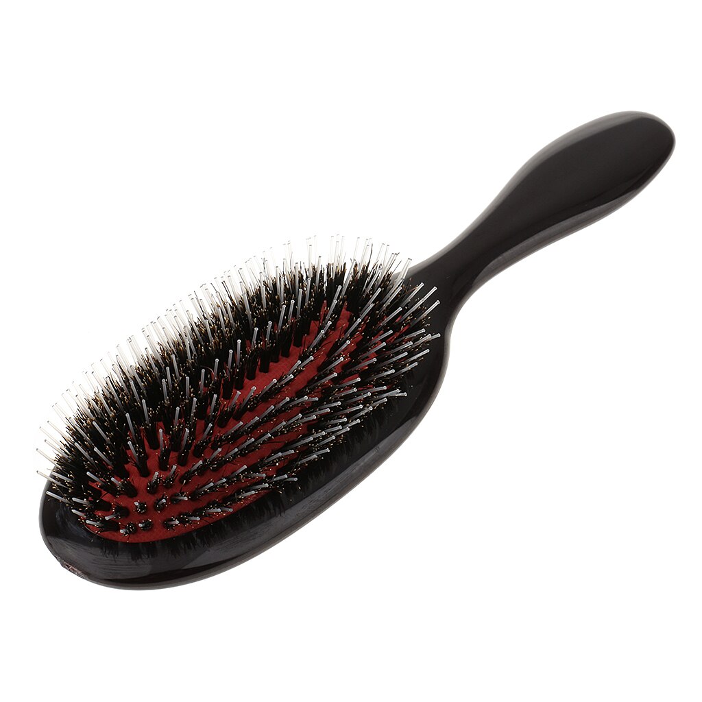 Extensión de pelo para el hogar, cepillo de peluca, cojín de peinado, herramienta de peinado, peine de espalda negro, desenredante y antiestático