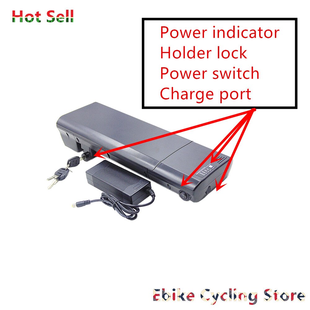 Ansmann-Soporte trasero para bicicleta eléctrica, caja de batería de 24v, 36v, 48V, 40 piezas, 18650 celdas, reparación de reemplazo