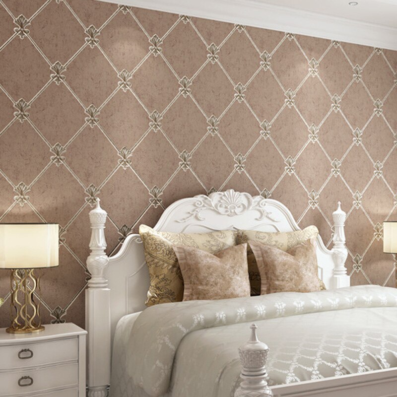 Papel tapiz 3D de imitación de mármol para pared, tapiz grueso de de imitación de cuero, entramado de diamantes para dormitorio, U169
