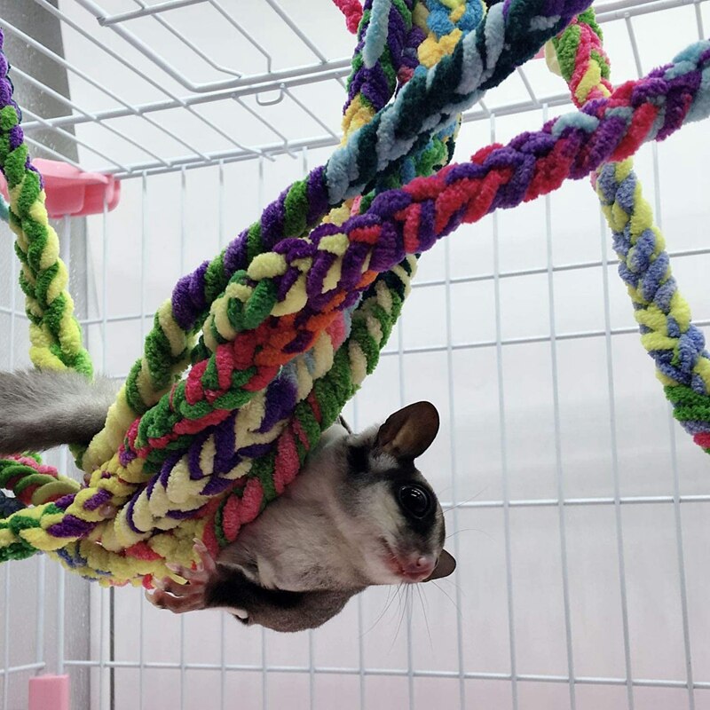 Jouet planeur, écureuil, Hamster, Jungle, escalade, petits animaux, balançoire suspendue, oiseau, corde d'escalade, Pack de 6