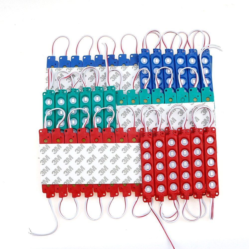 20pcs 5730 LED Module DC12V 5LEDs Waterproof Outdoor light Backlight for billboard white, red, blue, green Channel Letters