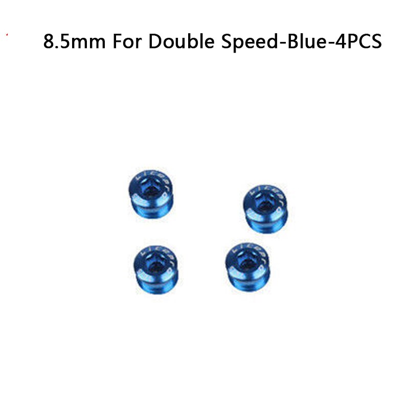 Litepro MTB Bike Chainring Bolts Double/Triple Speed Disc Single Chainwheel Screws Gold/Sliver/Purple/Blue/Red/Black/Green: 8.5mmSpd-Blue-4PCS
