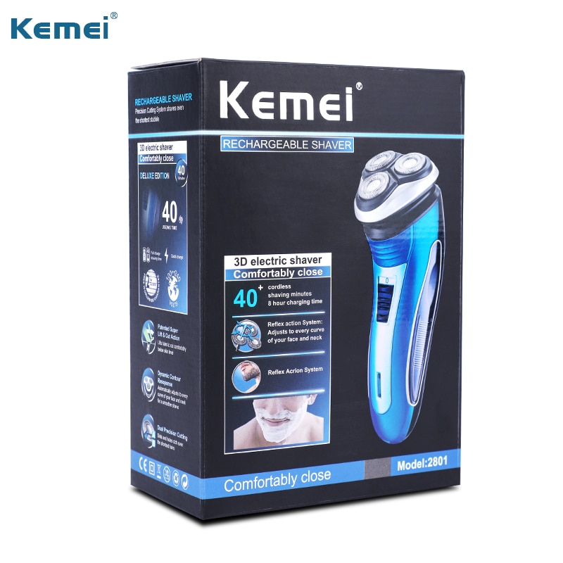 Kemei Electric Shaver Men Razor Rechargeable Beard Shaving Machine Trimmer Hair Cutter