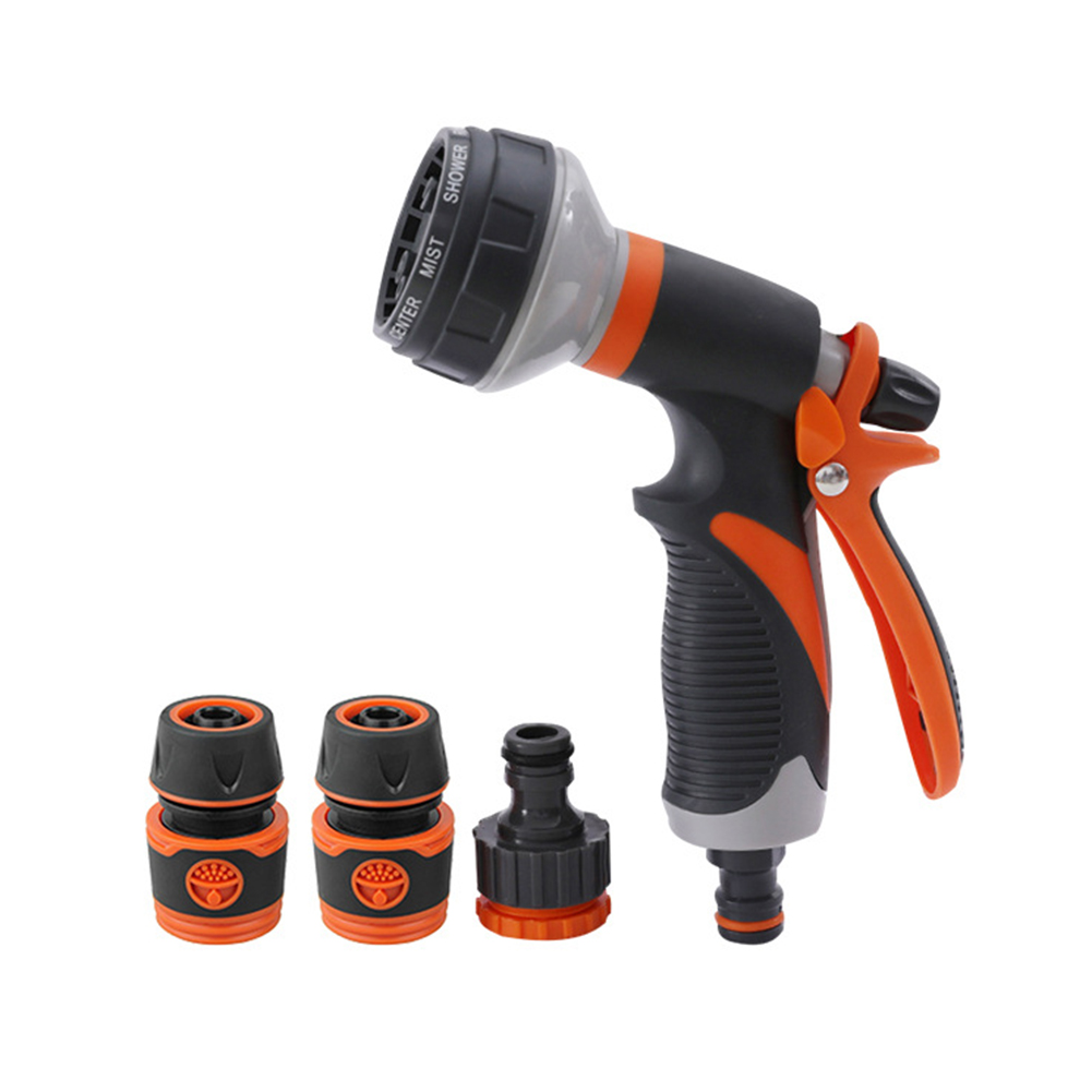 5pcs Hand Held Sprayer Water Gun Multifunction 8 Mode Sprayer Car Washer Gun Set for Garden Lawn Vegetable Field