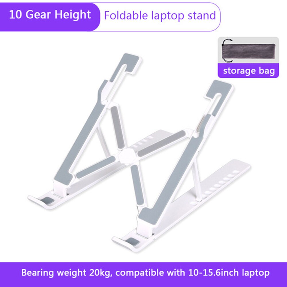 ABS Adjustable Laptop Holder Foldable Laptop Stand Notebook Stand Portable Notebook Support For MacBook Air Pro Computer: B