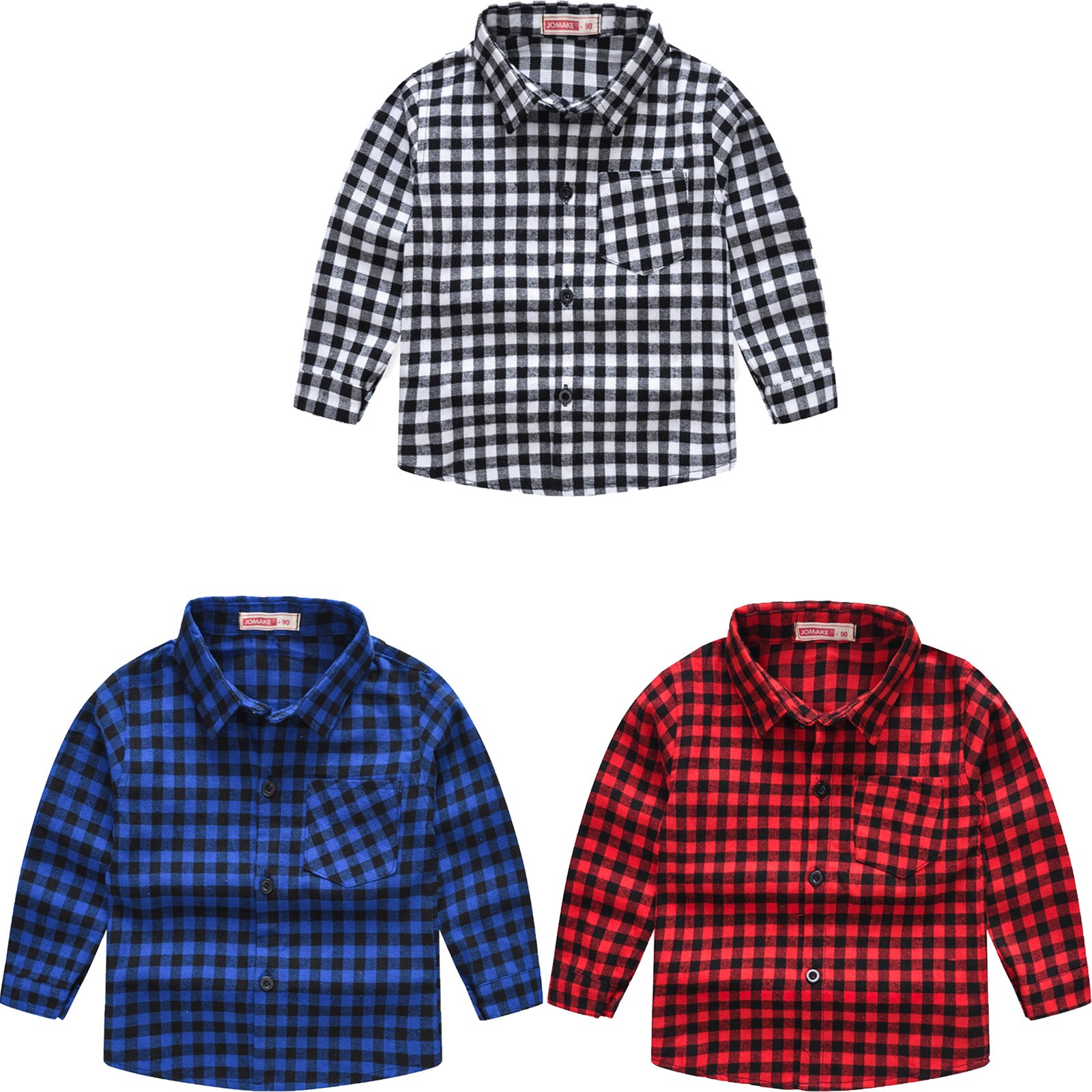 Camisas para niños y niñas, camisas a cuadros británicos, blusa escolar para niños, Tops rojos, ropa para niños de 1, 2, 3, 4, 5, 6, 7 y 8 años