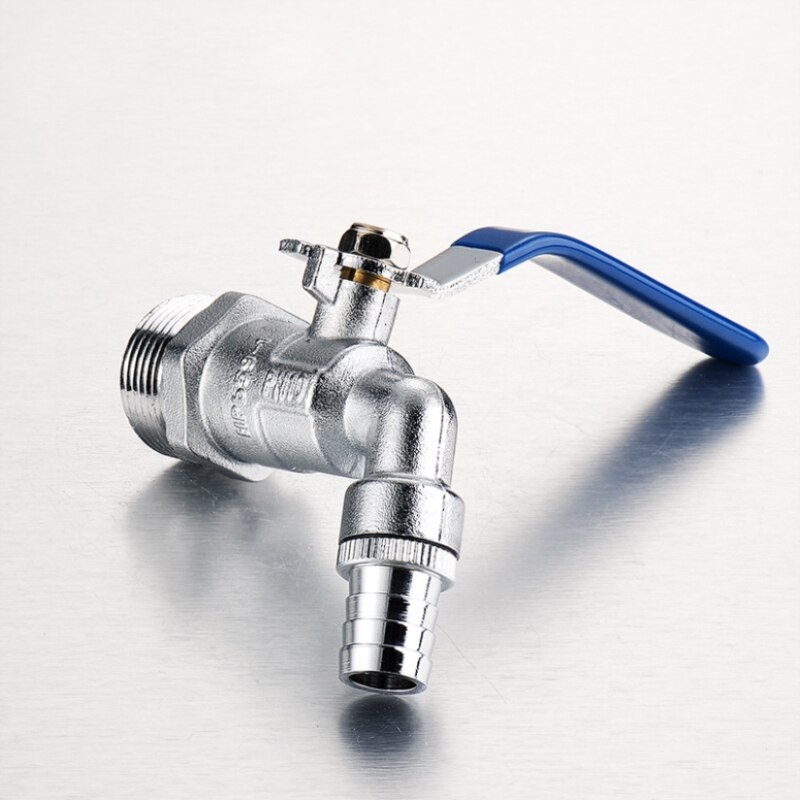 1pc Brass Chrome Finished Ball Valve Faucet Core Thread DN15/DN20 Bibcocks Tap Accessories